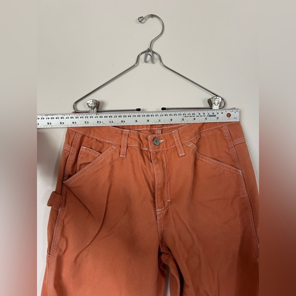Dickies Straight Leg Contrast Stitching Jeans Burnt Orange 28 - Picture 7 of 10